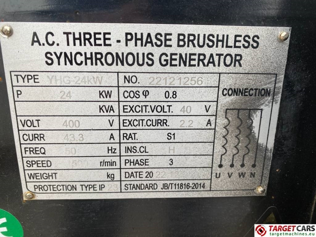 Groupe électrogène neuf Bauer GF-24KW Diesel 30KVA Generator 400/230V: photos 11