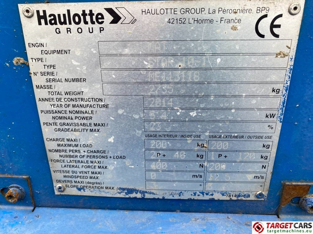 Haulotte Star 10 Electric Vertical Mast Work Lift 1000cm  en crédit-bail Haulotte Star 10 Electric Vertical Mast Work Lift 1000cm: photos 10