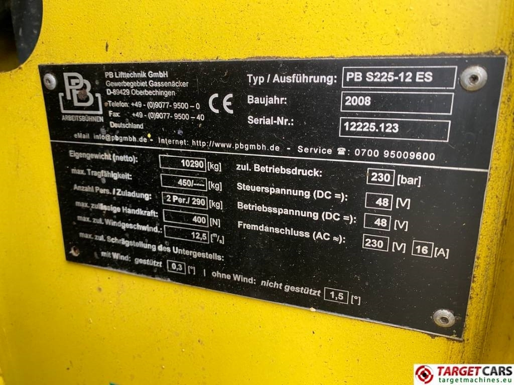 Nacelle ciseaux PB Lifttechnik S225-12ES Electric Scissor Work Lift 2250cm: photos 10