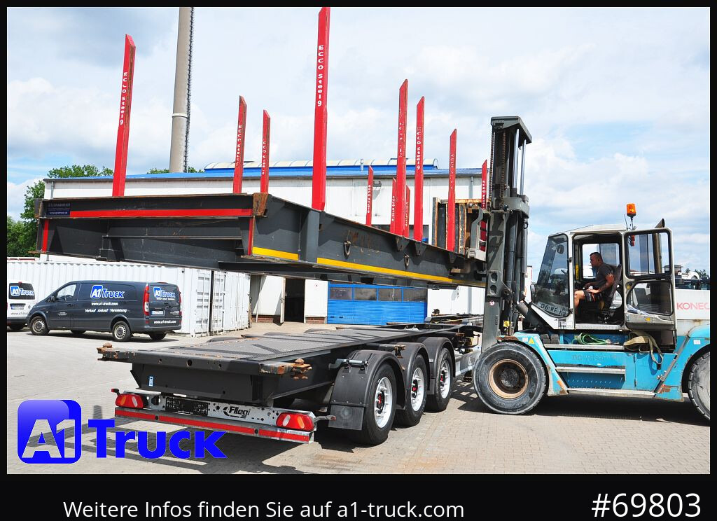 FLIEGL SDS01, Langholz, Containeraufbau, Liftachse, - Semi-remorque grumier: photos 1 FLIEGL SDS01, Langholz, Containeraufbau, Liftachse, - Semi-remorque grumier: photos 1
