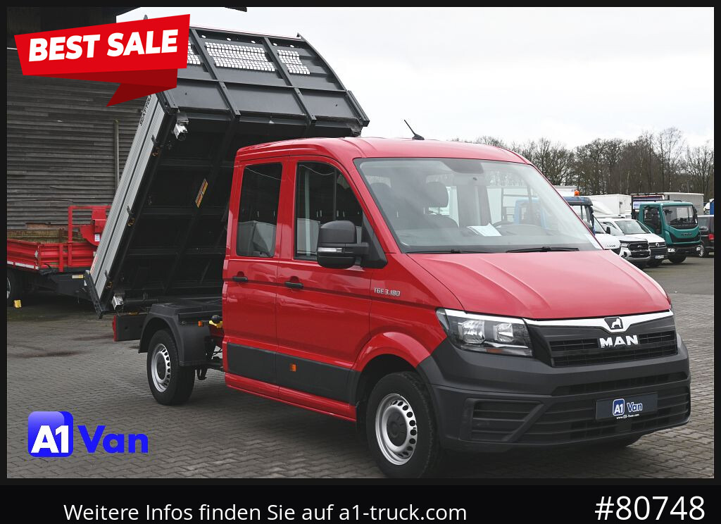 MAN TGE 3.180 Doka Kipper,Klima, AHK - Utilitaire benne, Utilitaire double cabine: photos 1 MAN TGE 3.180 Doka Kipper,Klima, AHK - Utilitaire benne, Utilitaire double cabine: photos 1