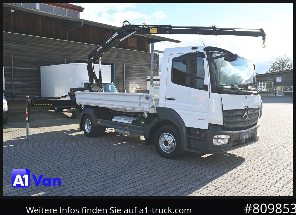 MERCEDES-BENZ Atego 816 Kipper Kran, Hiab, AHK, Klima - Camion benne, Camion grue: photos 1 MERCEDES-BENZ Atego 816 Kipper Kran, Hiab, AHK, Klima - Camion benne, Camion grue: photos 1
