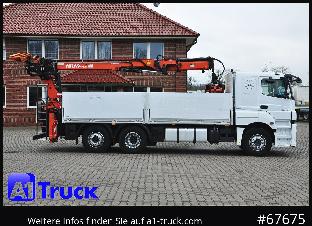Camion grue, Camion plateau MERCEDES-BENZ Axor 2543,  Atlas 170.2  Kran, Lift-Lenkachse,: photos 7