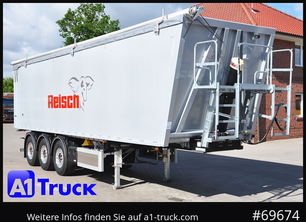 REISCH RHKS, Alu-Kippmulde 54m³, Kombitüren, Alufelgen, Liftachse, - Semi-remorque benne: photos 1 REISCH RHKS, Alu-Kippmulde 54m³, Kombitüren, Alufelgen, Liftachse, - Semi-remorque benne: photos 1