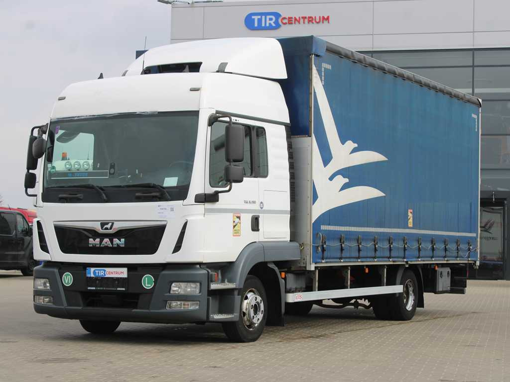 MAN TGL 8.190, EURO 6, TIRES 80% - Camion à rideaux coulissants: photos 1 MAN TGL 8.190, EURO 6, TIRES 80% - Camion à rideaux coulissants: photos 1