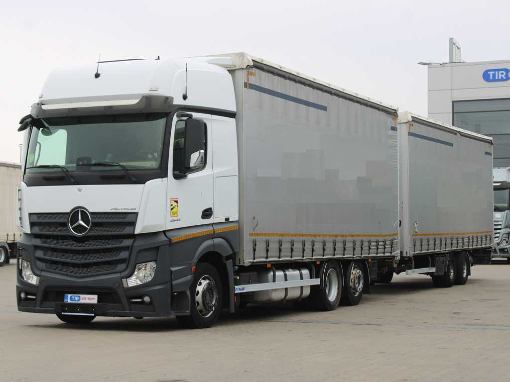 Mercedes-Benz Actros 2542, 6X2, EURO 6, AIR SUSPENSION + PANAV TV018M - Camion à rideaux coulissants: photos 1 Mercedes-Benz Actros 2542, 6X2, EURO 6, AIR SUSPENSION + PANAV TV018M - Camion à rideaux coulissants: photos 1