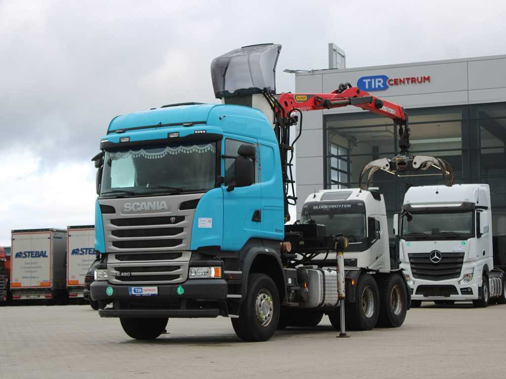 Scania R490, 6X4, EURO 6, DOUBLE CIRCUIT HYDRAULIC, PALFINGER EPSILON M13Z91 - Tracteur routier: photos 1 Scania R490, 6X4, EURO 6, DOUBLE CIRCUIT HYDRAULIC, PALFINGER EPSILON M13Z91 - Tracteur routier: photos 1