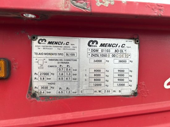 Semi-remorque châssis Menci ALU-Tankwagenchassi, Liftachse, SAF Achsen: photos 10