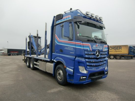 Mercedes-Benz Actros 2653 6x4 Holz Palfinger Kabinenkran - Camion grumier, Camion grue: photos 3 Mercedes-Benz Actros 2653 6x4 Holz Palfinger Kabinenkran - Camion grumier, Camion grue: photos 3