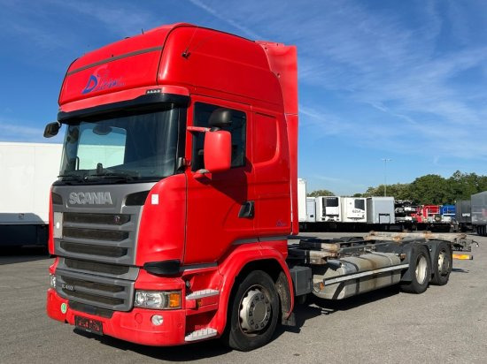 Scania R410 6x2 Topline, BDF, E6, Automatik, Redarter, Standklima, Liftachse - Camion porte-conteneur/ Caisse mobile: photos 1 Scania R410 6x2 Topline, BDF, E6, Automatik, Redarter, Standklima, Liftachse - Camion porte-conteneur/ Caisse mobile: photos 1