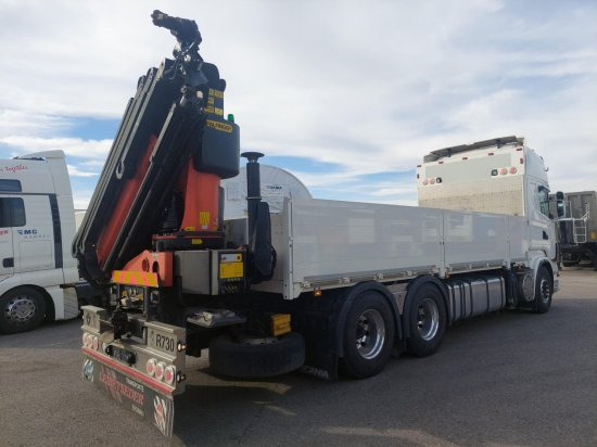 Scania R730 6x4 Pritsche, Voll-Luft Palfinger PK27002 Kran Retarder, Alu-Felgen, - Camion plateau, Camion grue: photos 4 Scania R730 6x4 Pritsche, Voll-Luft Palfinger PK27002 Kran Retarder, Alu-Felgen, - Camion plateau, Camion grue: photos 4