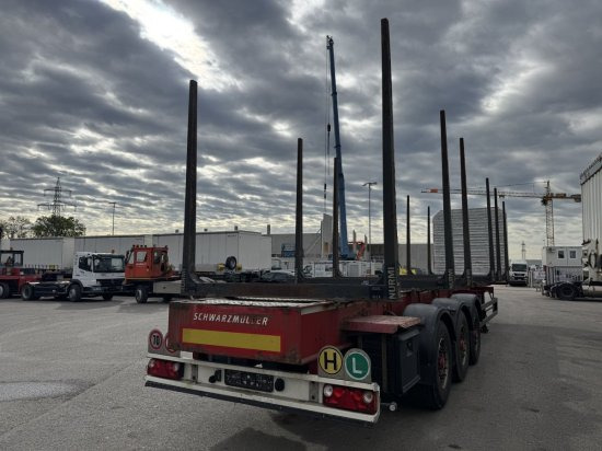 Schwarzmüller Holzauflieger 6 Rungenpaare, BPW-Achsen - Semi-remorque grumier: photos 3 Schwarzmüller Holzauflieger 6 Rungenpaare, BPW-Achsen - Semi-remorque grumier: photos 3