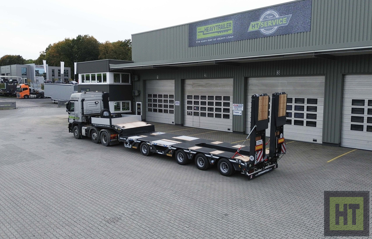 Faymonville 4-(1+3)-Achs-Tele-Semi-Radmulden-Rampen zg - Semi-remorque surbaissé: photos 1 Faymonville 4-(1+3)-Achs-Tele-Semi-Radmulden-Rampen zg - Semi-remorque surbaissé: photos 1