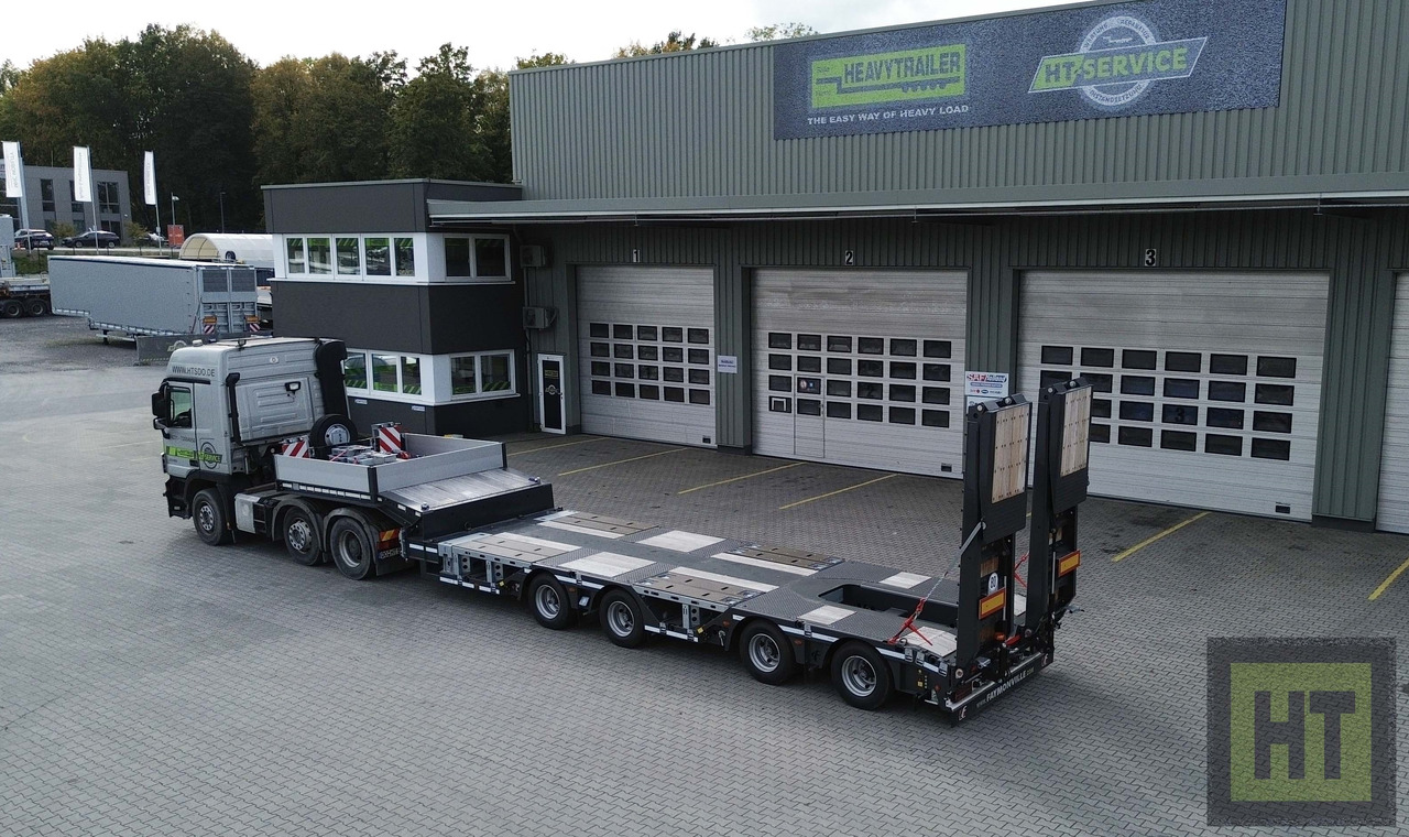 Faymonville 4-(2+2)-Achs-Tele-Semi m. Radmulden u. Rampen - Semi-remorque surbaissé: photos 1 Faymonville 4-(2+2)-Achs-Tele-Semi m. Radmulden u. Rampen - Semi-remorque surbaissé: photos 1