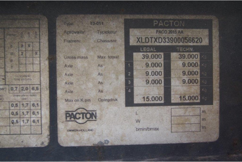 Pacton Tautliner - Semi-remorque rideaux coulissants: photos 5 Pacton Tautliner - Semi-remorque rideaux coulissants: photos 5