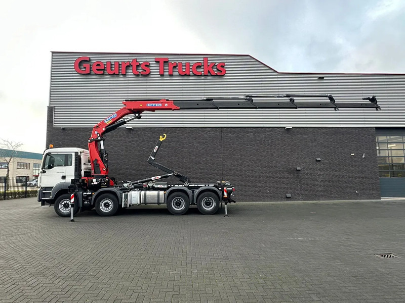 Camion ampliroll, Camion grue MAN TGS 35.460 8X4 BL+ HYVA 18.55.S HAAKARMSYSTEEM EFFER 395-5 KRAAN/KRAN/CRANE/GRUA: photos 1