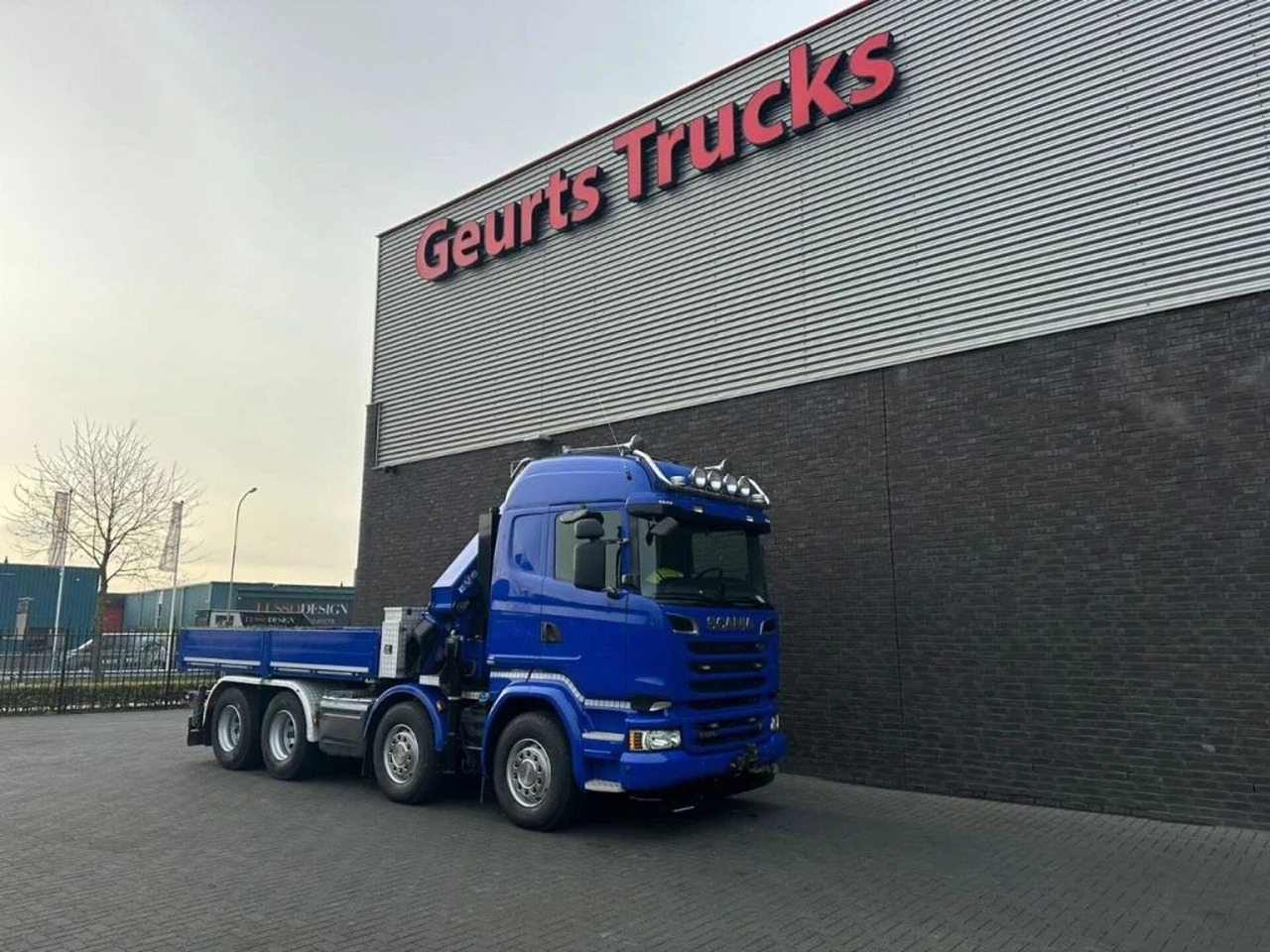 Camion grue Scania R580 V8 8X4 TREKKER-BAKWAGEN COMBI + HMF 4020-K5: photos 17