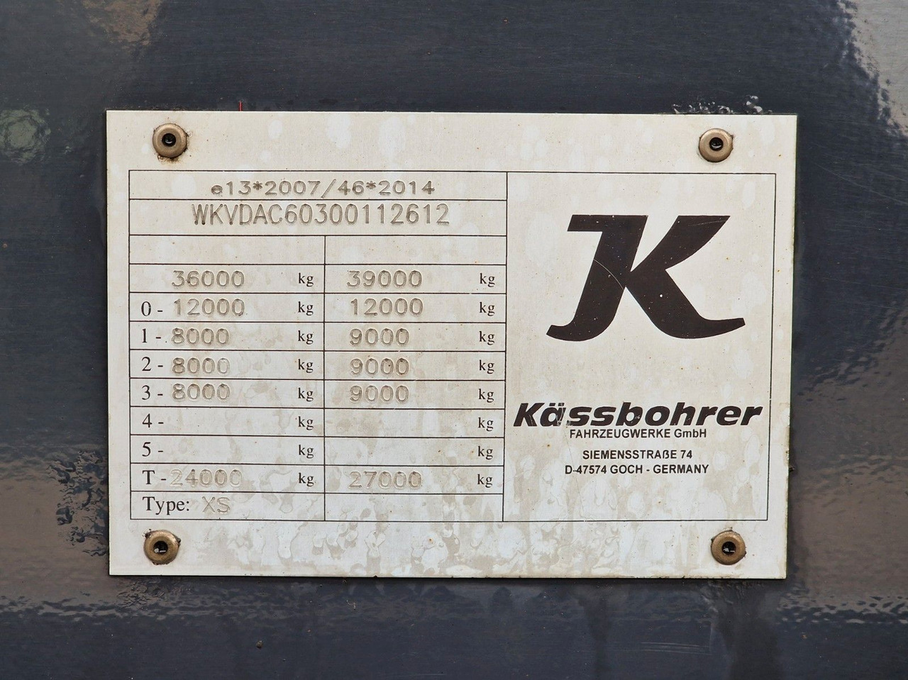 Citerne pulvérulente Kässbohrer XS SSK-60 / Kippsilo / Liftachse / 60m3: photos 30