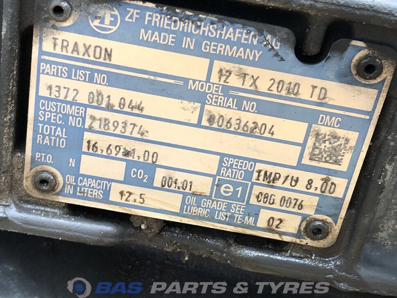 DAF CF Euro 6 DAF 12TX2010 TD TraXon Versnellingsbak 2185317 - Boîte de vitesse pour Camion: photos 5 DAF CF Euro 6 DAF 12TX2010 TD TraXon Versnellingsbak 2185317 - Boîte de vitesse pour Camion: photos 5