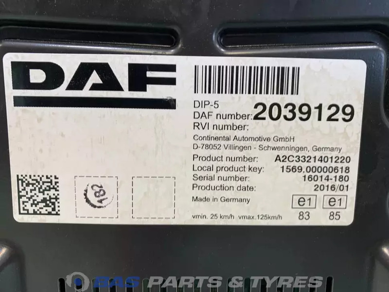 DAF CF Euro 6 - Panel de instrumentos pour Camion: photos 3 DAF CF Euro 6 - Panel de instrumentos pour Camion: photos 3