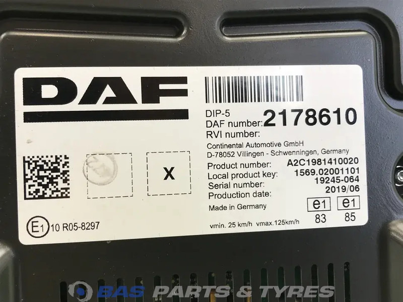 DAF CF Euro 6 - Panel de instrumentos pour Camion: photos 3 DAF CF Euro 6 - Panel de instrumentos pour Camion: photos 3