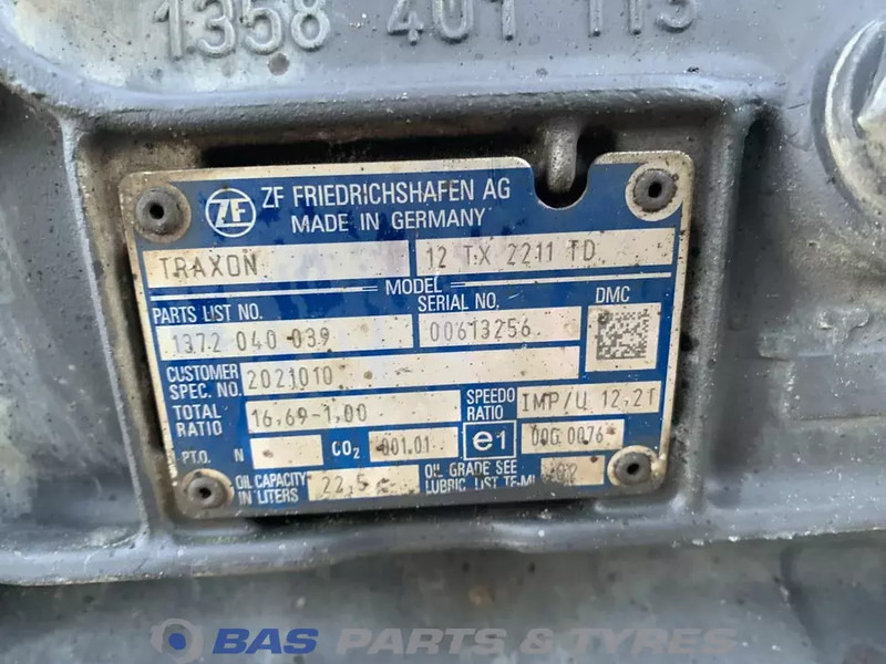 ZF CF Euro 6 DAF 12TX2211 TD TraXon Versnellingsbak 2134274 - Boîte de vitesse pour Camion: photos 5 ZF CF Euro 6 DAF 12TX2211 TD TraXon Versnellingsbak 2134274 - Boîte de vitesse pour Camion: photos 5