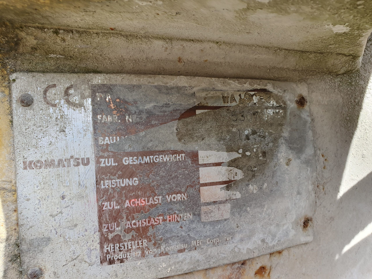 KOMATSU WA180.3 N/S:53070 - Chargeuse sur pneus: photos 2 KOMATSU WA180.3 N/S:53070 - Chargeuse sur pneus: photos 2