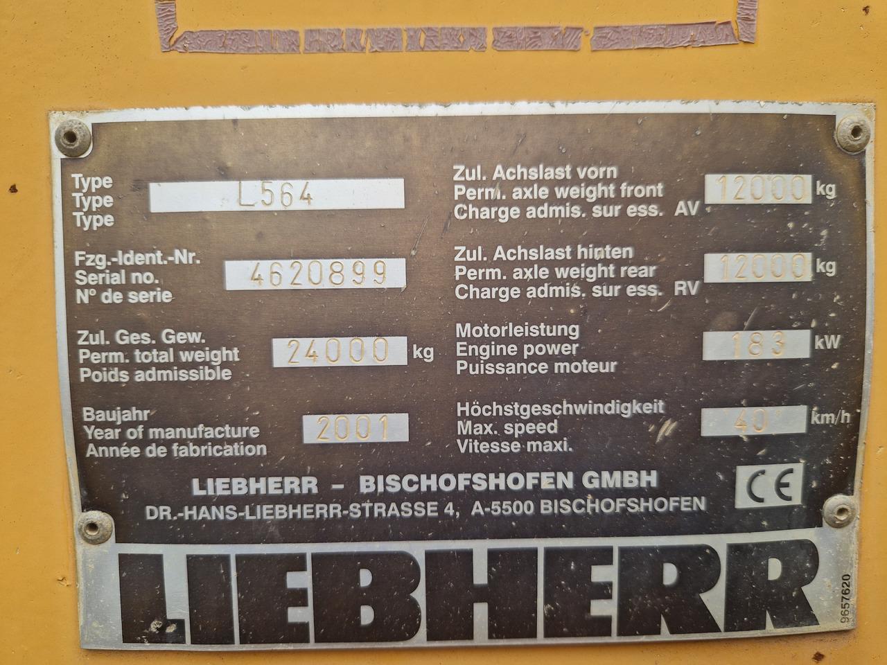 LIEBHERR L564 N/S: 4620899 (2001) - Chargeuse sur pneus: photos 3 LIEBHERR L564 N/S: 4620899 (2001) - Chargeuse sur pneus: photos 3