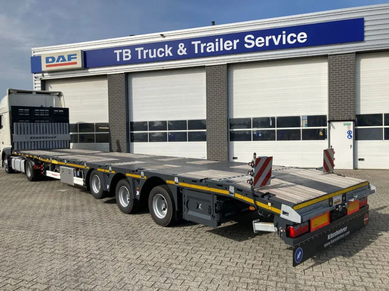 Kässbohrer SPA M3 / 1N - 18 / 27 Heavy Duty uitschuifbare vlakke mega trailer met liftas, rongen en oprijplaten - Semi-remorque plateau: photos 5 Kässbohrer SPA M3 / 1N - 18 / 27 Heavy Duty uitschuifbare vlakke mega trailer met liftas, rongen en oprijplaten - Semi-remorque plateau: photos 5