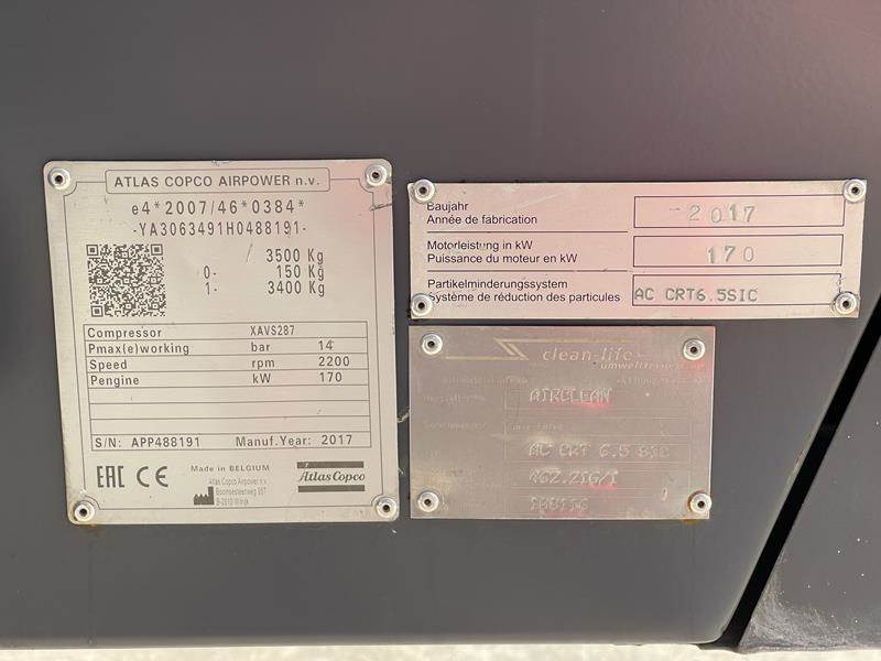 Atlas-Copco XAVS 287 - Compresseur d'air: photos 4 Atlas-Copco XAVS 287 - Compresseur d'air: photos 4