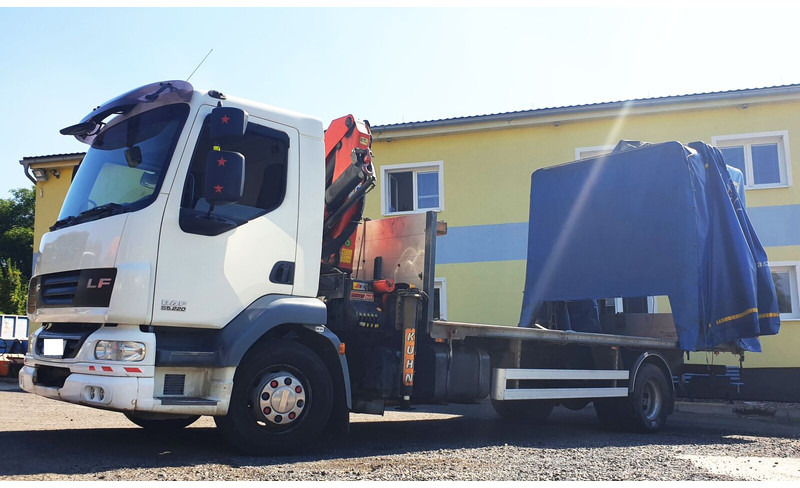 DAF 15t LF55.220 +Palfinger PK8500 - Camion à rideaux coulissants, Camion grue: photos 1 DAF 15t LF55.220 +Palfinger PK8500 - Camion à rideaux coulissants, Camion grue: photos 1
