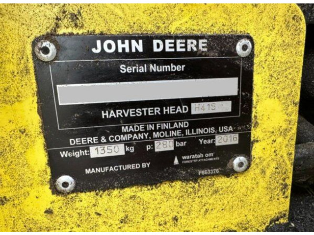 John Deere 1470E 6W +(2016) H415 - Tête d'abattage: photos 5 John Deere 1470E 6W +(2016) H415 - Tête d'abattage: photos 5