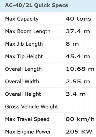 Terex AC40-2L - Grue tout-terrain: photos 4 Terex AC40-2L - Grue tout-terrain: photos 4