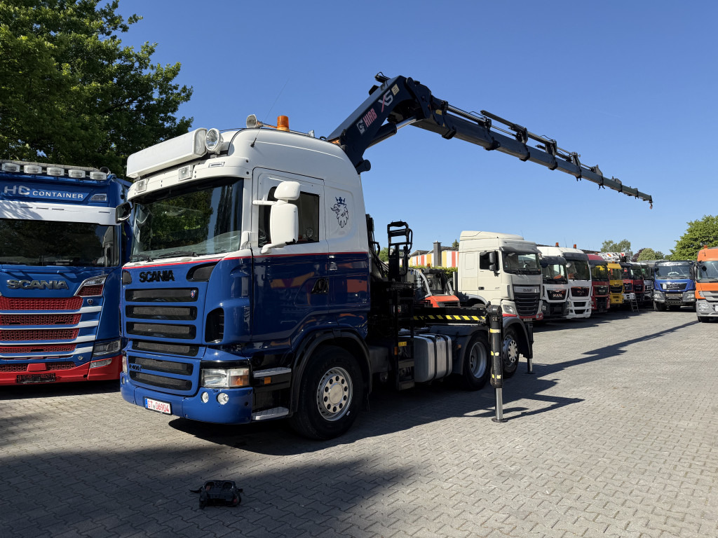 Scania R400 6X2 Kran Hiab 377-8 bis 25 Meter - Camion grue, Tracteur routier: photos 1 Scania R400 6X2 Kran Hiab 377-8 bis 25 Meter - Camion grue, Tracteur routier: photos 1