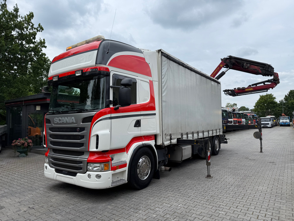 Scania R480 6X2 Palfinger 34002 bis 29 Meter - Camion plateau, Camion grue: photos 1 Scania R480 6X2 Palfinger 34002 bis 29 Meter - Camion plateau, Camion grue: photos 1