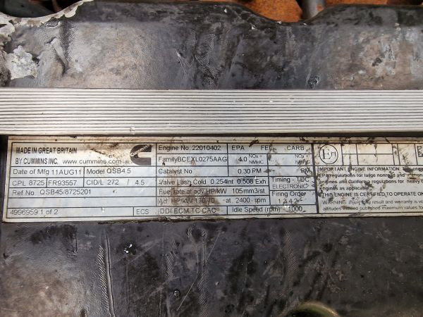 Cummins QSB4.5 CPL 8725 Engine (Plant) - Moteur pour Engins de chantier: photos 2 Cummins QSB4.5 CPL 8725 Engine (Plant) - Moteur pour Engins de chantier: photos 2