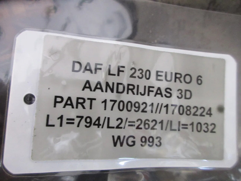 DAF 1700921//1708224 // L1=794/L2=2621/L3=1032 DAF LF 230 EURO 6 MODEL 2020 - Demi arbre pour Camion: photos 5 DAF 1700921//1708224 // L1=794/L2=2621/L3=1032 DAF LF 230 EURO 6 MODEL 2020 - Demi arbre pour Camion: photos 5