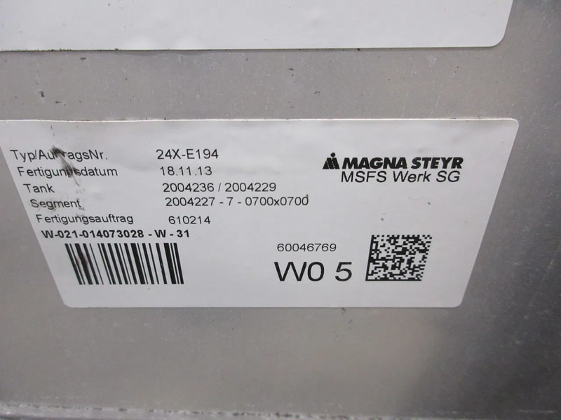 Iveco 81.12201-5839 // 81.12201-5933 // 450 LITER MAN TGX TGS EURO 6 TANK MODEL 2018 - Réservoir de carburant pour Camion: photos 5 Iveco 81.12201-5839 // 81.12201-5933 // 450 LITER MAN TGX TGS EURO 6 TANK MODEL 2018 - Réservoir de carburant pour Camion: photos 5