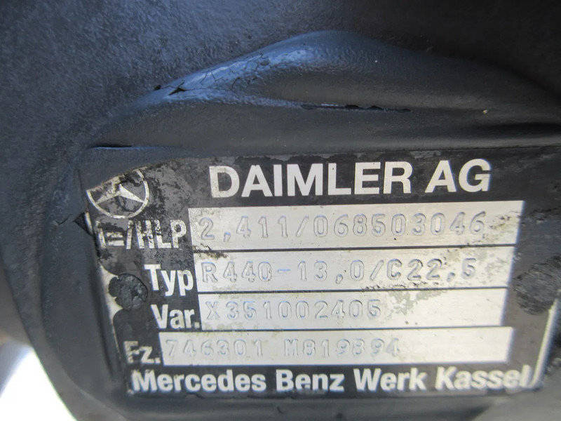 Mercedes-Benz 746301 / R440-13,0/C22,5/RATIO 2.411 MERCEDES 1845 EURO 6 - Essieu arrière pour Camion: photos 5 Mercedes-Benz 746301 / R440-13,0/C22,5/RATIO 2.411 MERCEDES 1845 EURO 6 - Essieu arrière pour Camion: photos 5