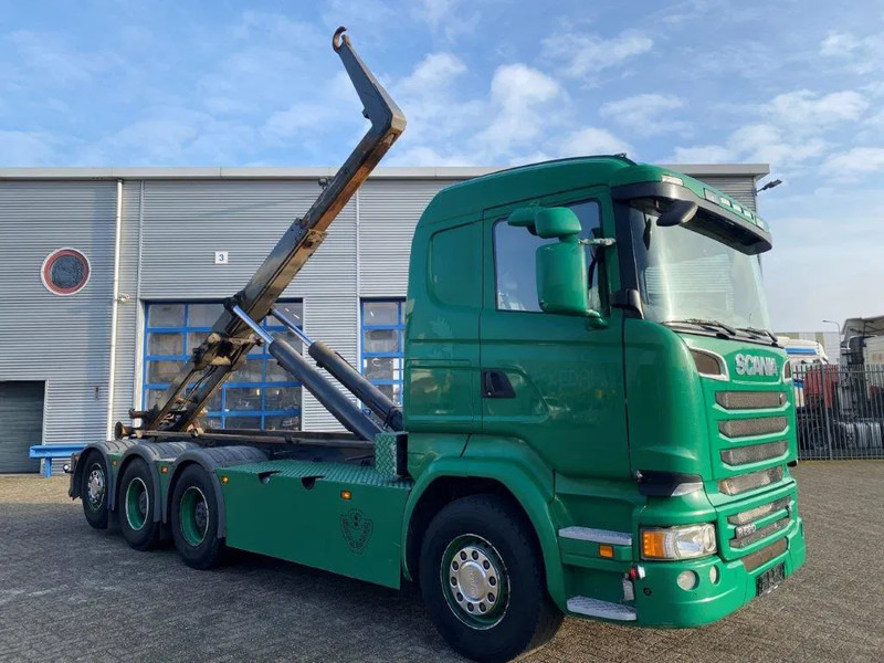 Scania R520 V8 / 8X4 / BIG AXLE / AJK HOOKLIFT 30TON / LIFT+LENKACHSE / NAVI / LEATHER / FULL-AIR / AUTOMATIC / EURO-6 / 2015 - Camion ampliroll: photos 2 Scania R520 V8 / 8X4 / BIG AXLE / AJK HOOKLIFT 30TON / LIFT+LENKACHSE / NAVI / LEATHER / FULL-AIR / AUTOMATIC / EURO-6 / 2015 - Camion ampliroll: photos 2