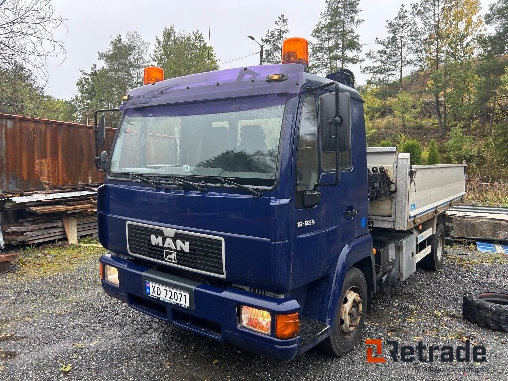 2000 Tippbil med kran og plan MAN 12.224LC. EU-Godkjent - Camion benne, Camion grue: photos 1 2000 Tippbil med kran og plan MAN 12.224LC. EU-Godkjent - Camion benne, Camion grue: photos 1