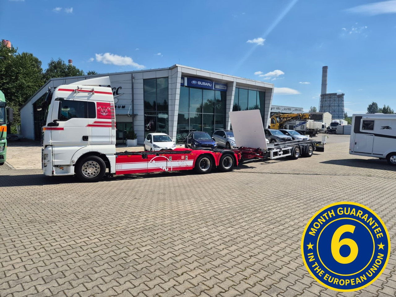 MAN TGX 28 28.420 , 6x2-2 LL + Trailer HFR KM 20 - Camion porte-conteneur/ Caisse mobile: photos 1 MAN TGX 28 28.420 , 6x2-2 LL + Trailer HFR KM 20 - Camion porte-conteneur/ Caisse mobile: photos 1
