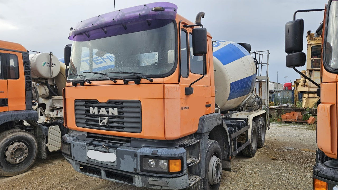 MAN FE 410A 8x4 mixer - 7m3 - euro 3 - Camion malaxeur: photos 1 MAN FE 410A 8x4 mixer - 7m3 - euro 3 - Camion malaxeur: photos 1