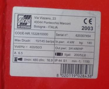 FIAC AB T 200-480 piston compressor - Compresseur d'air: photos 4 FIAC AB T 200-480 piston compressor - Compresseur d'air: photos 4