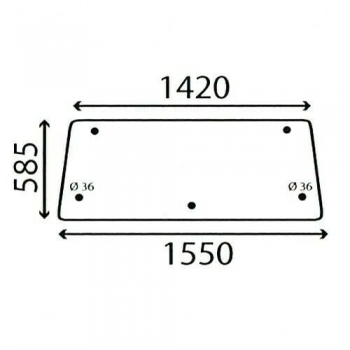Fenêtre et pièces pour Tracteur agricole Zetor 3000, 4000, 5000, 6000, 7000 Rear Glass 60117910b, S64986, 60117910: photos 10