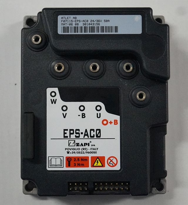 Atlet 301043156 | Controlller EPS AC0 f07115 EPS-AC0 24V/36V 50A - Bloc de gestion pour Matériel de manutention: photos 1 Atlet 301043156 | Controlller EPS AC0 f07115 EPS-AC0 24V/36V 50A - Bloc de gestion pour Matériel de manutention: photos 1