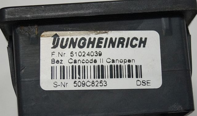 Jungheinrich 51024039 | Codekey Can Open Cancode II sn. 509C8253 - Système électrique pour Matériel de manutention: photos 3 Jungheinrich 51024039 | Codekey Can Open Cancode II sn. 509C8253 - Système électrique pour Matériel de manutention: photos 3
