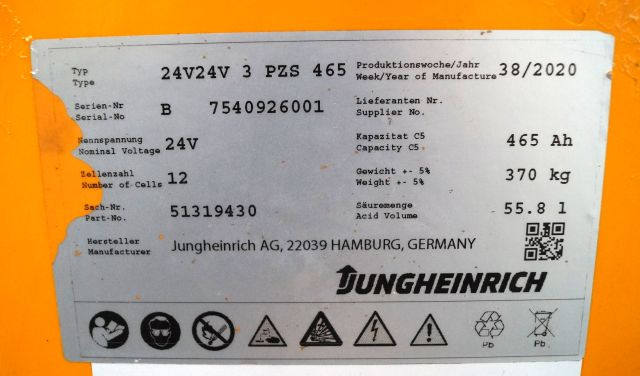 Jungheinrich unknown | Battery 24V465Ah 24 3PZS465 year 21/2020 370 kg dimension Battery 24V465Ah 24 3PZS465 year 21/2020 370 kg dimensions 78,5x21x79cm sn. 7540926001 - Accumulateur pour Matériel de manutention: photos 3 Jungheinrich unknown | Battery 24V465Ah 24 3PZS465 year 21/2020 370 kg dimension Battery 24V465Ah 24 3PZS465 year 21/2020 370 kg dimensions 78,5x21x79cm sn. 7540926001 - Accumulateur pour Matériel de manutention: photos 3