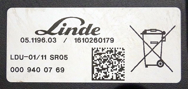 Linde 0009400769 | Display LDU-01/11 SR04 1610260179 from Linde R14HD-01 year 2 - Panel de instrumentos pour Matériel de manutention: photos 3 Linde 0009400769 | Display LDU-01/11 SR04 1610260179 from Linde R14HD-01 year 2 - Panel de instrumentos pour Matériel de manutention: photos 3