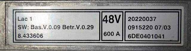 Still 20220037 | Controller set Lac1 sw. Bas V0.09 Betr V0,29 48V/600A Sn. 6DE04 - Bloc de gestion pour Matériel de manutention: photos 4 Still 20220037 | Controller set Lac1 sw. Bas V0.09 Betr V0,29 48V/600A Sn. 6DE04 - Bloc de gestion pour Matériel de manutention: photos 4